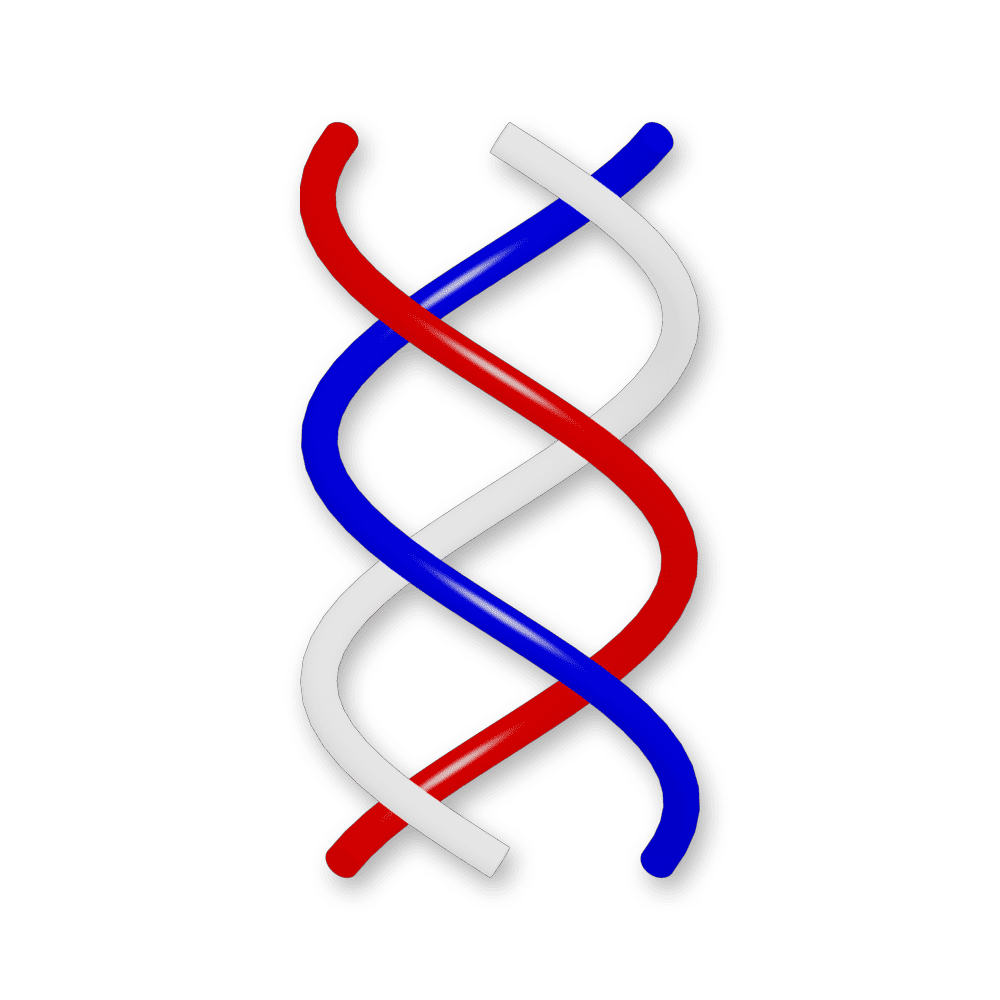 ADN tricolor de tres hebras